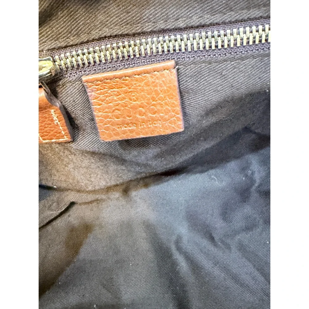 Gucci GG Monogram Canvas Sukey Boston Bag Beige Brown Leather 223974 48754